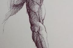 Sandro Ferrucci - ink on paper - year 1988 - detail from sketch block