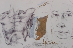 Sandro Ferrucci - ink on paper - year 1988 - detail from sketch block