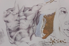 Sandro Ferrucci - ink on paper - year 1988 - detail from sketch block