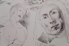 Sandro Ferrucci - ink on paper - year 1988 - detail from sketch block