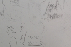 Sandro Ferrucci - Graphite on paper - year 1989 - detail from sketch block