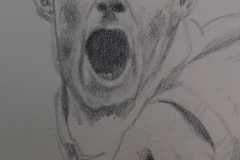 Sandro Ferrucci - Graphite on paper - year 1989 - detail from sketch block