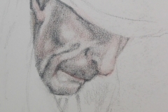 Sandro Ferrucci - Graphite on paper - year 1989 - detail from sketch block