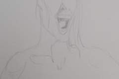 Sandro Ferrucci - Graphite on paper - 1993 - detail from sketch block