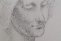 Sandro Ferrucci - Graphite on paper - 1993 - copy by Leonardo da Vinci detail from sketch block