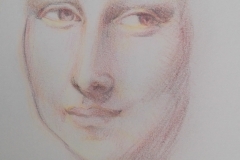 Sandro Ferrucci - Graphite on paper - 1993 - copy by Leonardo da Vinci detail from sketch block
