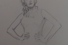 Sandro Ferrucci - Graphite on paper - 1993 - detail from sketch block