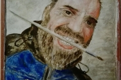 Sandro Ferrucci - autoritratto - 35x45cm su affresco - anno 2018