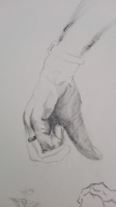 Sandro Ferrucci - grafite su carta - anno 1984 - dettaglio da blocco schizzi