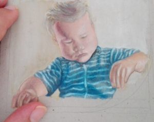 Sandro Ferrucci - acrilico su carta - anno 1987 - dettaglio da blocco schizzi