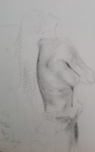 Sandro Ferrucci - grafite su carta - anno 1987 - dettaglio da blocco schizzi