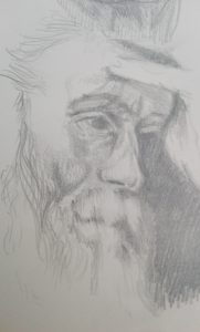 Sandro Ferrucci - Grafite su carta - anno 1989 - dettaglio da blocco schizzi