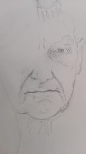 Sandro Ferrucci - Grafite su carta - anno 1990 - dettaglio da blocco schizzi