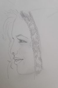 Sandro Ferrucci - Grafite su carta - anno 1990 - dettaglio da blocco schizzi