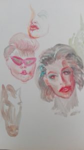 Sandro Ferrucci - Grafite su carta - anno 1990 - dettaglio da blocco schizzi