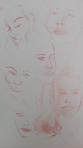 Sandro Ferrucci - Grafite su carta - anno 1990 - dettaglio da blocco schizzi