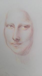 Sandro Ferrucci - Grafite su carta - anno 1993 - copia da Leonardo da Vinci dettaglio da blocco schizzi