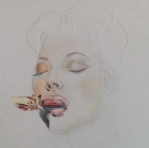 Sandro Ferrucci - Grafite su carta - anno 1993 - dettaglio da blocco schizzi