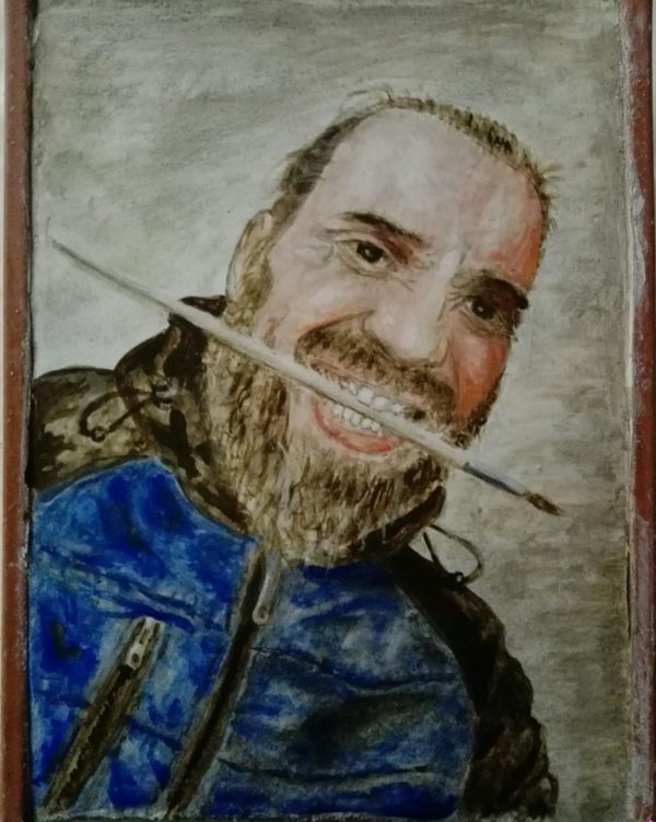 Autoritratto su affresco