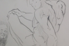 Sandro Ferrucci - grafite su carta - anno 1985 - dettaglio da blocco schizzi