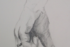 Sandro Ferrucci - grafite su carta - anno 1985 - dettaglio da blocco schizzi