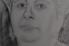 Sandro Ferrucci - Graphite on paper - 1990 - Mommy portrait of detail from sketch pad