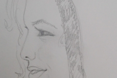 Sandro Ferrucci - Graphite on paper - 1990 - detail from sketch blocki